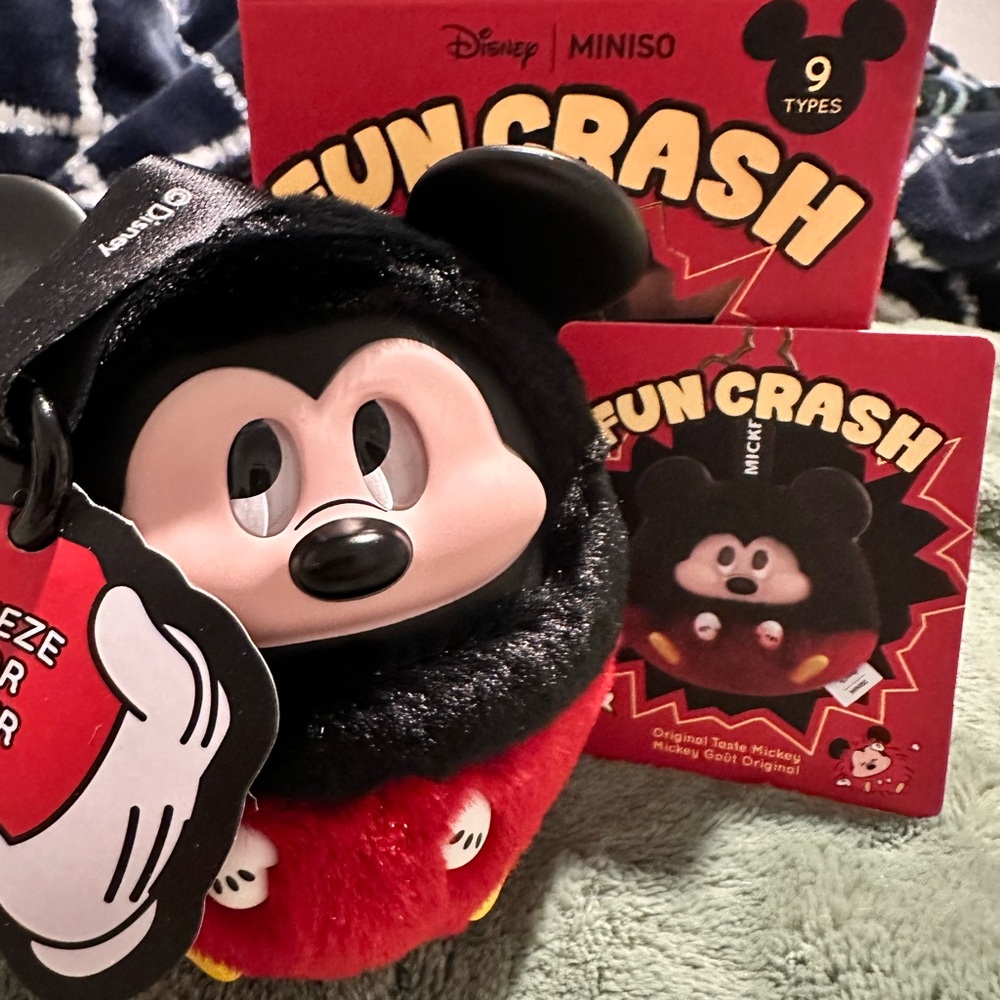 Disney Fun Crash Mickey Mouse Plush - Red and Black